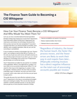 The Finance Team Guide to Becoming a CIO Whisperer