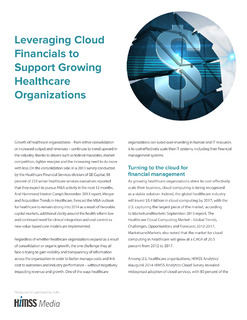 Leveraging Cloud Financials to Support Growing Healthcare Organizations