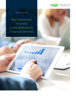 Next Generation Financial Consolidations for Financial Services