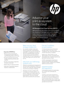 Advance your Print Ecosystem to the Cloud