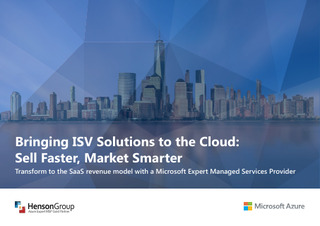 Bringing ISV Solutions to the Cloud: Sell Faster, Market Smarter