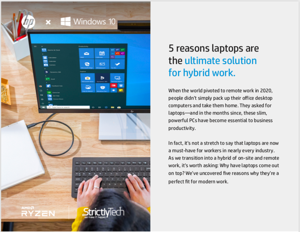 5 reasons laptops are the ultimate solution for hybrid work.