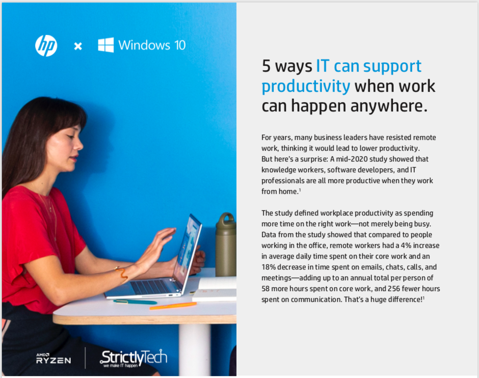 5 ways IT can support productivity when work can happen anywhere.