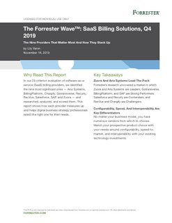 The Forrester Wave™: SaaS Billing Solutions, Q4 2019
