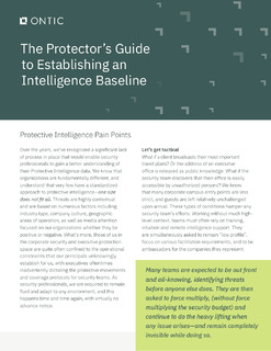 The Protector’s Guide to Establishing an Intelligence Baseline