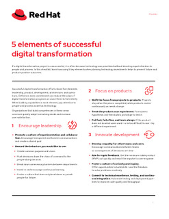 5 Elements of Successful Digital Transformation