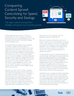Conquering Content Sprawl: Centralizing for Speed, Security and Savings