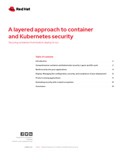 A Layered Approach to Container and Kubernetes Security