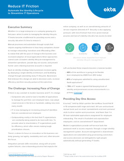 Reduce IT Friction – Automate the Identity Lifecycle to Streamline IT Operations