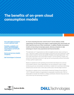 The benefits of on-prem cloud consumption models