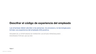 Rompiendo el código de experiencia del empleado