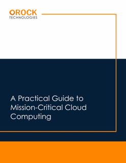 A Practical Guide to Mission Critical Cloud Computing