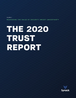 2020 Trust Report: Measuring the Value of Security Amidst Uncertainty