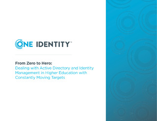 From Zero to Hero: Dealing with Active Directory and Identity Management in Higher Education with Constantly Moving Targets