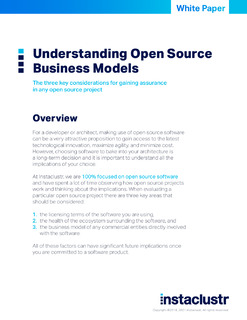 Understanding Open Source Business Models