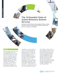 The 12 Essential Tasks of Active Directory Domain Services