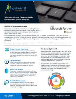 Windows Virtual Desktop (WVD) Evolution of the Modern Workplace