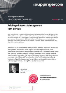 2020 KuppingerCole Leadership Compass for Privileged Access Management IBM Edition