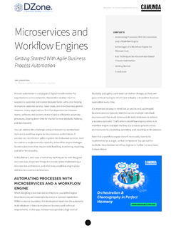 Microservices and Workflow Engines: Getting Started With Agile Business Process and Automation
