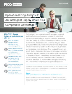 Operationalizing Analytics: An Intelligent Supply Chain as a Competitive Advantage