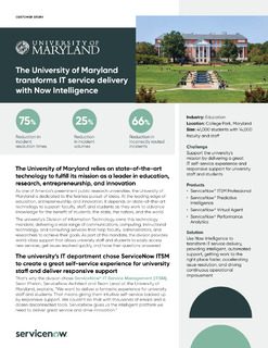 University of Maryland Case Study