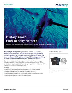 Military-Grade High Density Memory