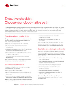 Executive Checklist: Choose Your Cloud-Native Path