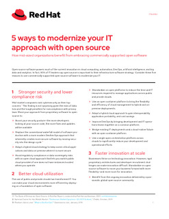 5 Ways to Modernize Your IT approach with Open Source