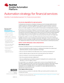 Automation Strategy for Financial Services