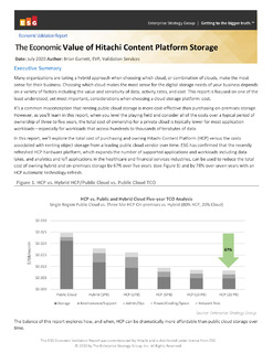 The Economic Value of Hitachi Content Platform Storage