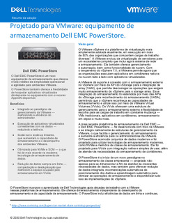 Projetado para VMware: equipamento de armazenamento Dell EMC PowerStore.