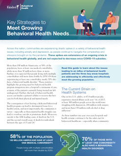 Behavioral Health: Strategies to Address the Crisis