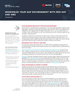 Modernize Your SAP Environment with Red Hat and AWS