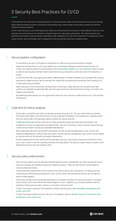 3 Security Best Practices for CI/CD