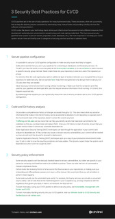 3 Security Best Practices for CI/CD