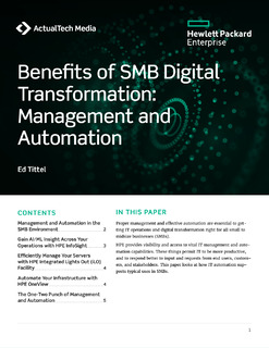 Benefits of SMB Digital Transformation: Management/Automation