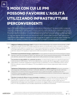 5 MODI CON CUI LE PMI POSSONO FAVORIRE L’AGILITÀ UTILIZZANDO INFRASTRUTTURE IPERCONVERGENTI