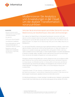 Modernisieren Sie Analytics und Anwendungen in der Cloud, um die digitale Transformation voranzutrei