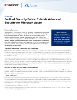 Fortinet Security Fabric Extends Advanced Security for Microsoft Azure
