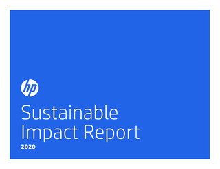 Sustainable Impact Report, 2020