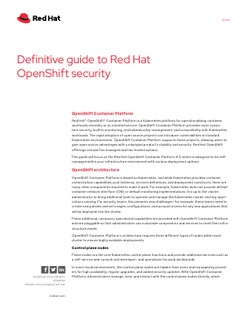 Definitive Guide to Red Hat OpenShift Security