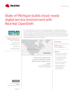 State of Michigan Builds Cloud-Ready Digital Service Environment with Red Hat OpenShift
