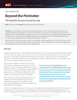 Beyond The Perimeter: The Need For Pervasive Email Security