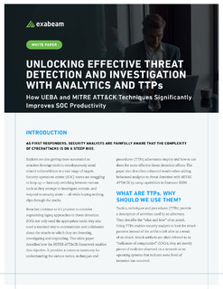 Unlocking Effective Threat Detection and Investigation with Analytics and TTPs