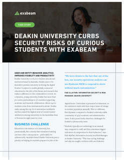 Deakin University: Curbing Security Risks with Exabeam