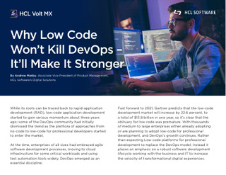 Why Low Code Won’t Kill DevOps – It’ll Make It Stronger