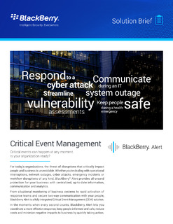 Critical Event Management – Solution Brief