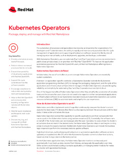 Kubernetes Operators: Package, deploy, and manage with Red Hat Marketplace