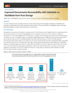 Improved Ransomware Recoverability: Technical Review