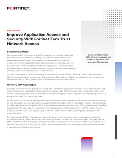 Improve Application Access and Security With Fortinet Zero Trust Network Access